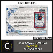 Load image into Gallery viewer, 2024 BOWMAN STERLING BASEBALL 1 BOX BREAK #A3236 - PICK YOUR TEAM