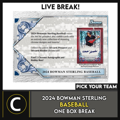 2024 BOWMAN STERLING BASEBALL 1 BOX BREAK #A3236 - PICK YOUR TEAM