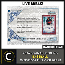 Load image into Gallery viewer, 2024 BOWMAN STERLING BASEBALL 12 BOX (FULL CASE) BREAK #A3237 - RANDOM TEAMS