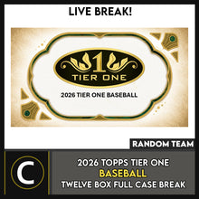 Load image into Gallery viewer, 2026 TOPPS TIER ONE BASEBAL 12 BOX (FULL CASE) BREAK #A3445 - RANDOM TEAMS