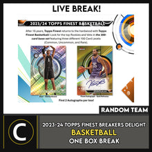 Load image into Gallery viewer, 2023-24 TOPPS FINEST BASKETBALL 1 BOX BREAK #B3165 - RANDOM TEAMS