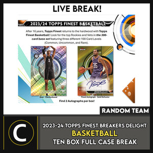 2023-24 TOPPS FINEST BASKETBALL 10 BOX (FULL CASE) BREAK #B3163 - RANDOM TEAMS