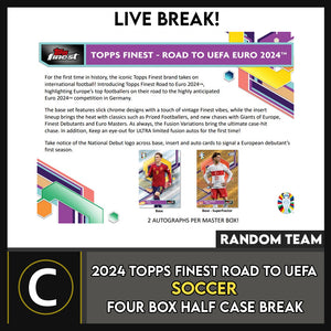 2024 TOPPS FINEST ROAD TO UEFA SOCCER 4 BOX (HALF CASE) BREAK #S3019 - RANDOM TEAMS