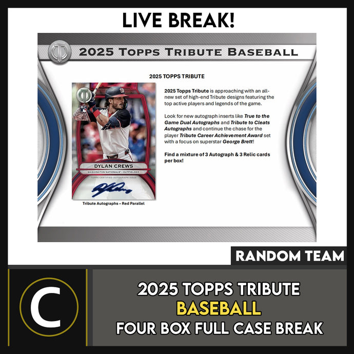 2025 TOPPS TRIBUTE BASEBALL 4 BOX (FULL CASE) BREAK #A3299 - RANDOM TEAMS