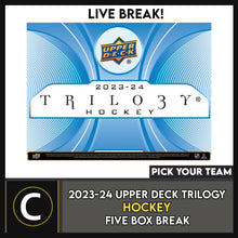 Load image into Gallery viewer, 2023-24 UPPER DECK TRILOGY HOCKEY 5 BOX BREAK #H3249 - PICK YOUR TEAM