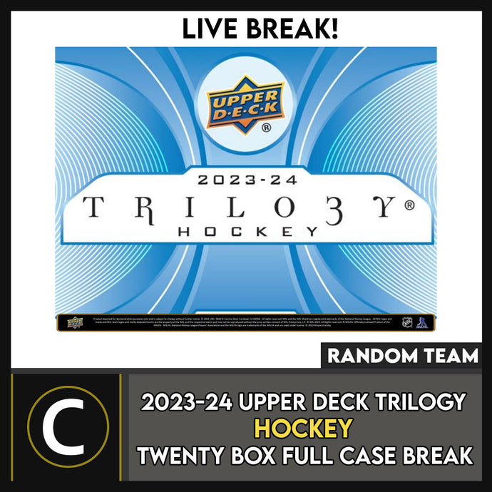2023-24 UPPER DECK TRILOGY HOCKEY 20 BOX (FULL CASE) BREAK #H3108 - RANDOM TEAMS