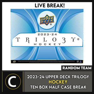 2023-24 UPPER DECK TRILOGY HOCKEY 10 BOX (HALF CASE) BREAK #H3109 - RANDOM TEAMS