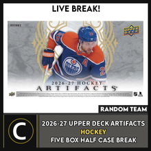 Load image into Gallery viewer, 2026-27 UPPER DECK ARTIFACTS HOCKEY 5 BOX (HALF CASE) BREAK #H3828 - RANDOM TEAM
