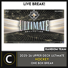 Load image into Gallery viewer, 2025-26 UPPER DECK ULTIMATE COLLECTION HOCKEY 2 BOX BREAK #H3804 - RANDOM TEAM