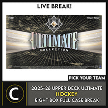 Load image into Gallery viewer, 2025-26 UPPER DECK ULTIMATE COLLECTION HOCKEY 8 BOX (FULL CASE) BREAK #H3799 - PICK YOUR TEAM