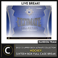 Load image into Gallery viewer, 2022-23 UPPER DECK ULTIMATE COLLECTION HOCKEY 16 BOX (FULL CASE) BREAK #H3219 - RANDOM TEAM