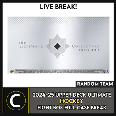 2024-25 UPPER DECK ULTIMATE COLLECTION HOCKEY 8 BOX (FULL CASE) BREAK #H3629 - RANDOM TEAM