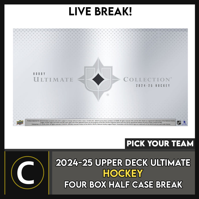 2024-25 UPPER DECK ULTIMATE COLLECTION HOCKEY 4 BOX (HALF CASE) BREAK #H3627 - PICK YOUR TEAM