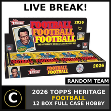 Load image into Gallery viewer, 2026 TOPPS HERITAGE FOOTBALL 12 BOX FULL CASE BREAK #F3419 - RANDOM TEAMS
