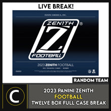 Load image into Gallery viewer, 2023 PANINI ZENITH FOOTBALL 12 BOX (FULL CASE) BREAK #F3103 - RANDOM TEAMS