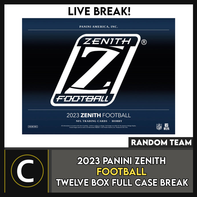 2023 PANINI ZENITH FOOTBALL 12 BOX (FULL CASE) BREAK #F3103 - RANDOM TEAMS