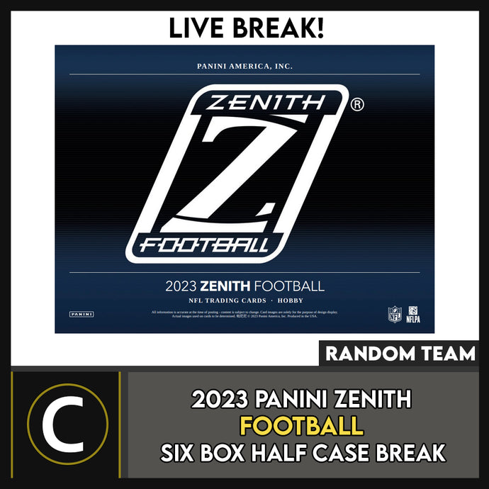2023 PANINI ZENITH FOOTBALL 6 BOX (HALF CASE) BREAK #F3104 - RANDOM TEAMS