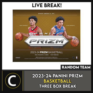 2023-24 PANINI PRIZM BASKETBALL 3 BOX #B3052 - RANDOM TEAMS