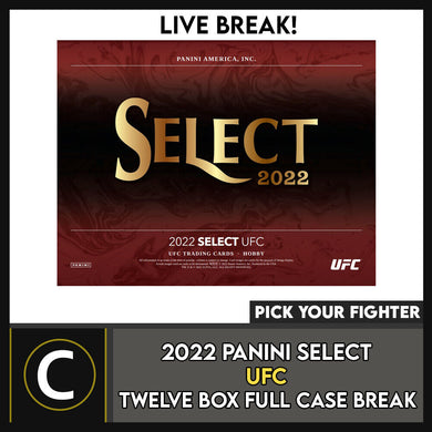 2022 PANINI UFC SELECT 12 BOX (FULL CASE) BREAK #N079 - PICK YOUR FIGHTER