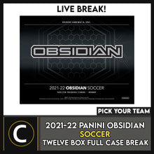 Load image into Gallery viewer, 2021/22 PANINI OBSIDIAN SOCCER 12 BOX (FULL CASE) BREAK #S256 - PICK YOUR TEAM