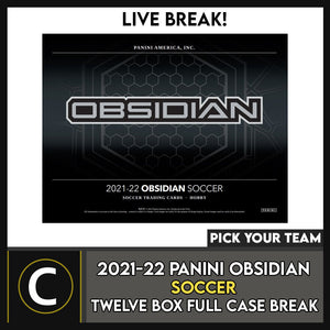 2021/22 PANINI OBSIDIAN SOCCER 12 BOX (FULL CASE) BREAK #S256 - PICK YOUR TEAM