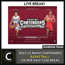 Load image into Gallery viewer, 2022-23 PANINI CONTENDERS BASKETBALL 6 BOX HALF CASE BREAK #B937 - RANDOM TEAMS