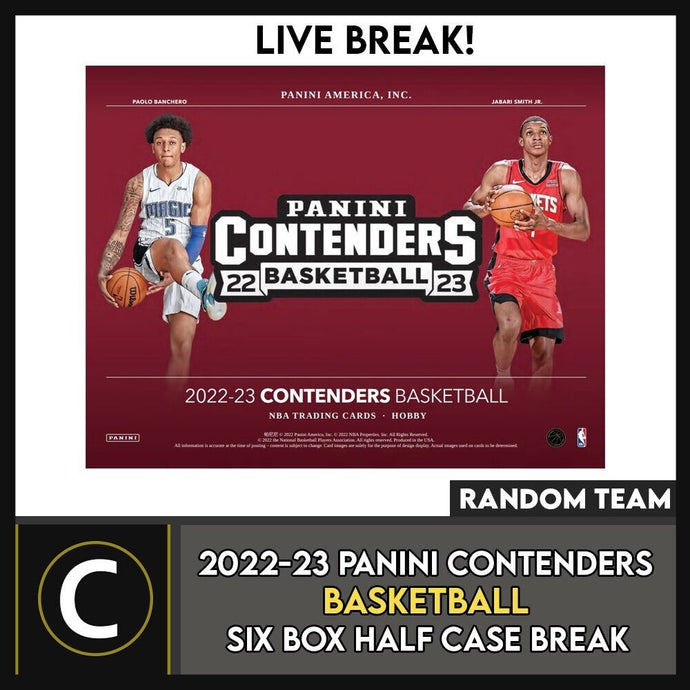 2022-23 PANINI CONTENDERS BASKETBALL 6 BOX HALF CASE BREAK #B937 - RANDOM TEAMS