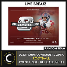 Load image into Gallery viewer, 2022 CONTENDERS OPTIC FOOTBALL 20 BOX (FULL CASE) BREAK #F1153 - RANDOM TEAMS