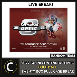2022 CONTENDERS OPTIC FOOTBALL 20 BOX (FULL CASE) BREAK #F1153 - RANDOM TEAMS