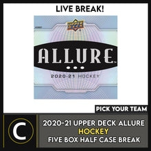 Load image into Gallery viewer, 2020-21 UPPER DECK ALLURE 5 BOX (HALF CASE) BREAK #H1302 - PICK YOUR TEAM
