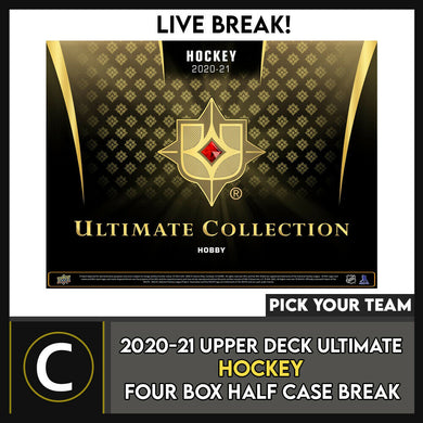 2020-21 UPPER DECK ULTIMATE HOCKEY 4 BOX HALF CASE BREAK #H1457 - PICK YOUR TEAM