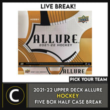 Load image into Gallery viewer, 2021-22 UPPER DECK ALLURE HOCKEY 5 BOX HALF CASE BREAK #H1406 - PICK YOUR TEAM