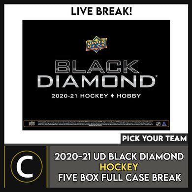2020-21 UPPER DECK BLACK DIAMOND HOCKEY 5 BOX CASE BREAK #H1621 - PICK YOUR TEAM