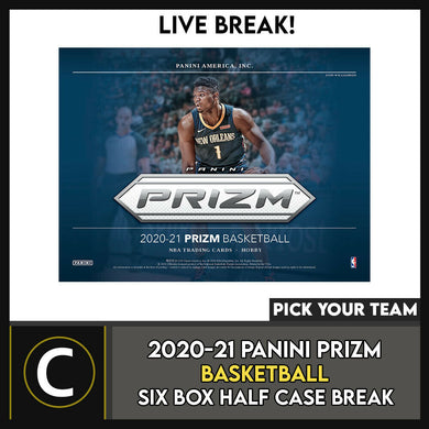 2020-21 PANINI PRIZM BASKETBALL 6 BOX (HALF CASE) BREAK #B597 - PICK YOUR TEAM