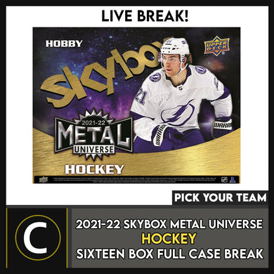 2021-22 UPPER DECK SKYBOX METAL HOCKEY 16 BOX CASE BREAK #H1409 - PICK YOUR TEAM