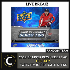 2022-23 UPPER DECK SERIES 2 HOCKEY 12 BOX (FULL CASE) BREAK #H1614 - RANDOM TEAM