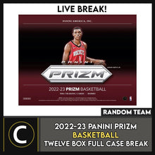 Load image into Gallery viewer, 2022-23 PANINI PRIZM BASKETBALL 12 BOX (FULL CASE) BREAK #B941 - RANDOM TEAMS