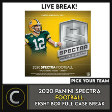 Load image into Gallery viewer, 2020 PANINI SPECTRA FOOTBALL 8 BOX (FULL CASE) BREAK #F553 - PICK YOUR TEAM