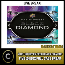 Load image into Gallery viewer, 2019-20 UPPER DECK BLACK DIAMOND 5 BOX (FULL CASE) BREAK #H900 - RANDOM TEAMS