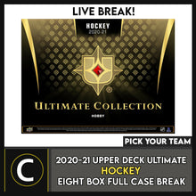 Load image into Gallery viewer, 2020-21 UPPER DECK ULTIMATE HOCKEY 8 BOX CASE BREAK #H1258 - PICK YOUR TEAM