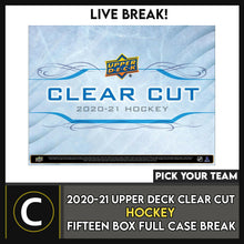 Load image into Gallery viewer, 2020-21 UPPER DECK CLEAR CUT HOCKEY 15 BOX CASE BREAK #H1303 - PICK YOUR TEAM -