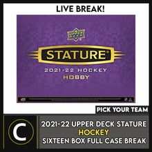 Load image into Gallery viewer, 2021-22 UPPER DECK STATURE HOCKEY 16 BOX FULL CASE BREAK #H1589 - PICK YOUR TEAM