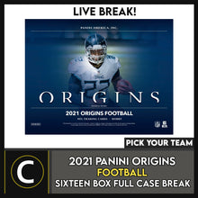 Load image into Gallery viewer, 2021 PANINI ORIGINS FOOTBALL 16 BOX (FULL CASE) BREAK #F817 - PICK YOUR TEAM