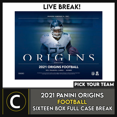 2021 PANINI ORIGINS FOOTBALL 16 BOX (FULL CASE) BREAK #F817 - PICK YOUR TEAM