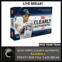Load image into Gallery viewer, 2020 TOPPS CLEARLY AUTHENTIC 20 BOX (FULL CASE) BREAK #A852 - PICK YOUR TEAM