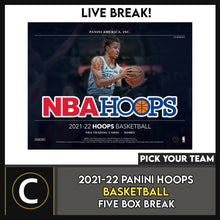 Load image into Gallery viewer, 2021-22 PANINI HOOPS BASKETBALL 5 BOX BREAK #B751 - PICK YOUR TEAM