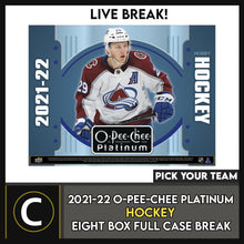 Load image into Gallery viewer, 2021-22 O-PEE-CHEE PLATINUM HOCKEY 8 BOX FULL CASE BREAK #H1481 - PICK YOUR TEAM