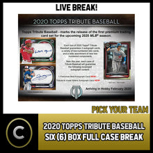 Load image into Gallery viewer, 2020 TOPPS TRIBUTE BASEBALL 6 BOX (FULL CASE) BREAK #A775 - PICK YOUR TEAM