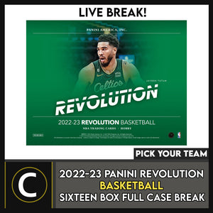 2022-23 PANINI REVOLUTION BASKETBALL 16 BOX CASE BREAK #B947 - PICK YOUR TEAM