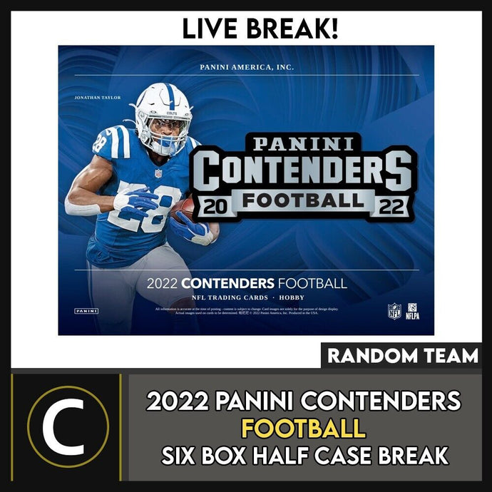 2022 PANINI CONTENDERS FOOTBALL 6 BOX (HALF CASE) BREAK #F1135 - RANDOM TEAMS